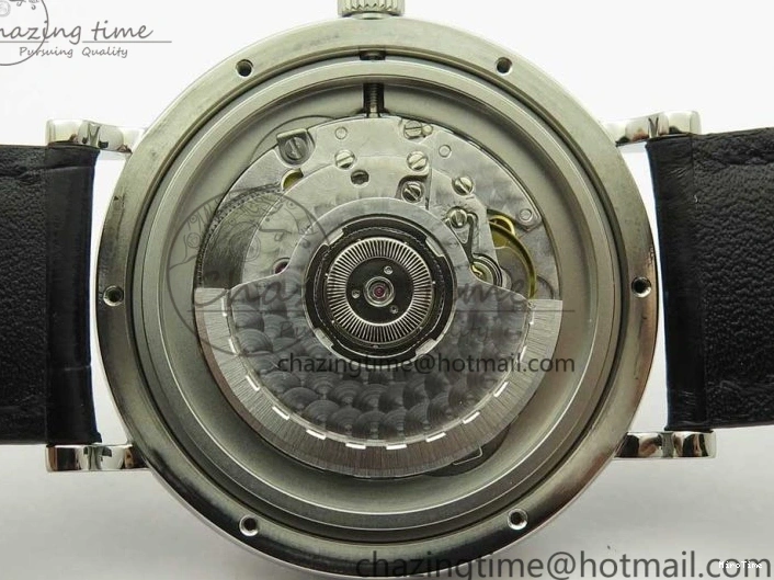 MIROTIME 1228 Portofino Automatic SS FKF 1:1 Best Edition White Dial RG Markers on Black Leather Strap A Stretchable 7141